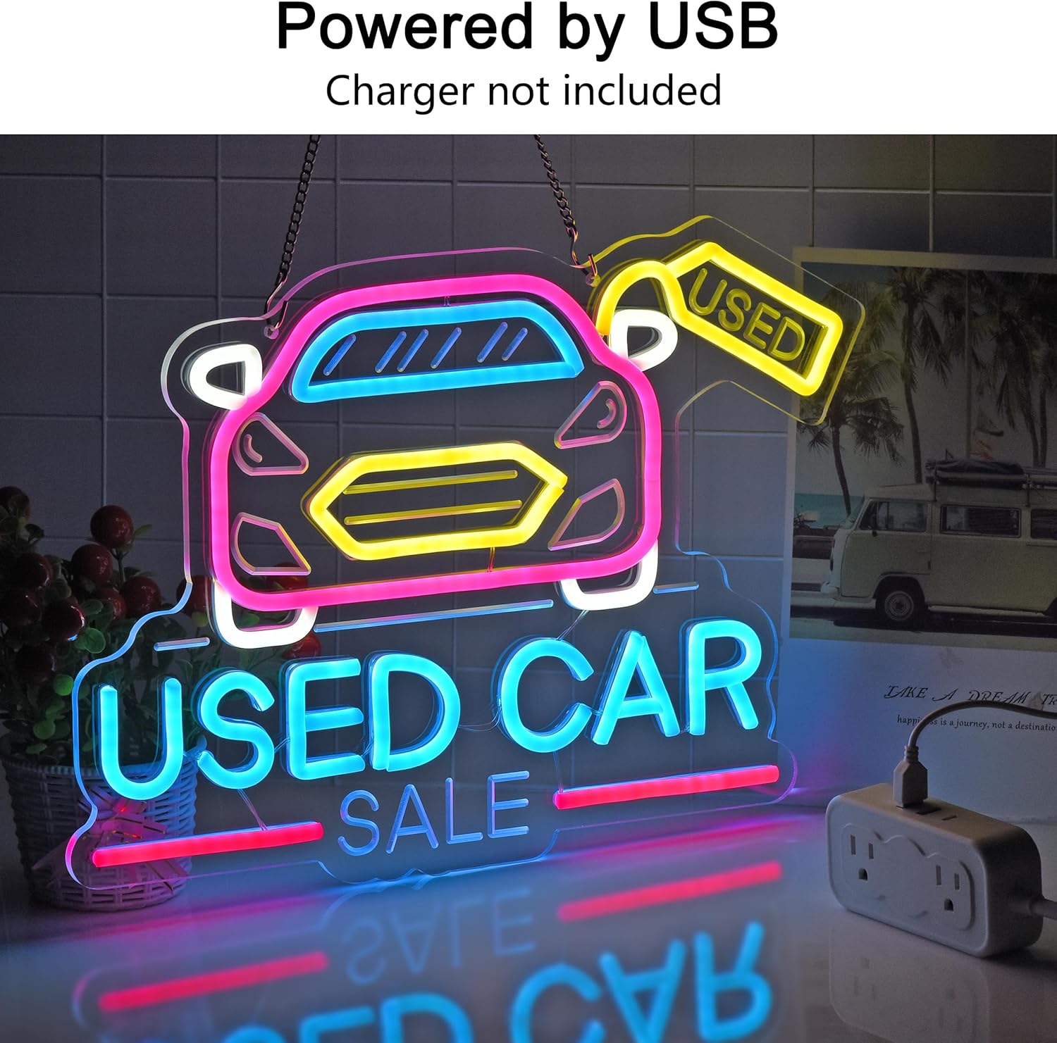 Used Car Sale Neon Sign USB Po - Auto Repair Shop For Sale 评论和价格