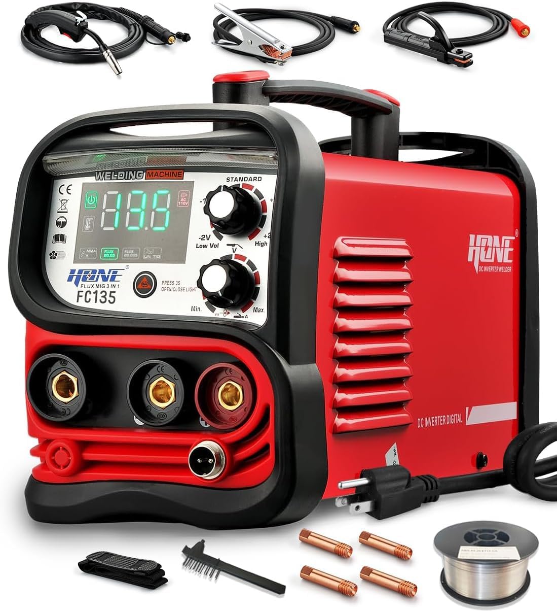 135Amp FC135 Flux-Cored MIG/ S - Tig Welder Machine 评论和价格